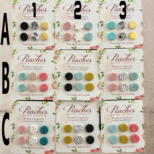 Polymer Clay Studs (Light Colour Palette)
