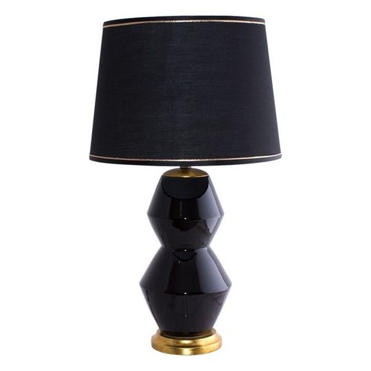 Large Table Lamp - Noir Black/Gold