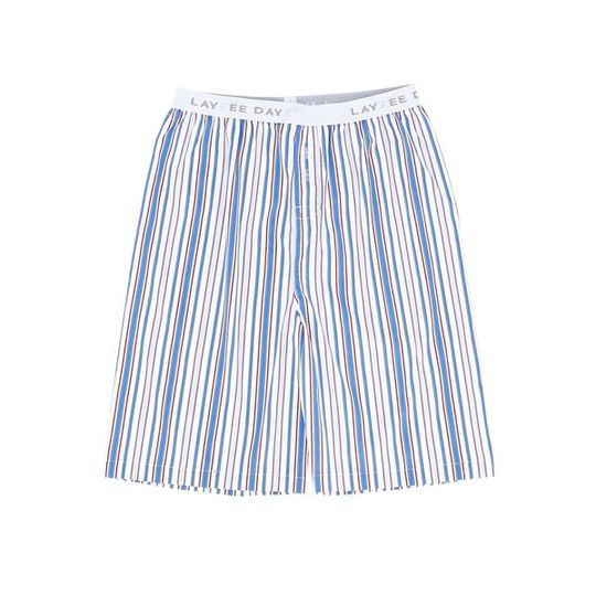 Boys Short Pants (Long Shorts) Blue Stripe