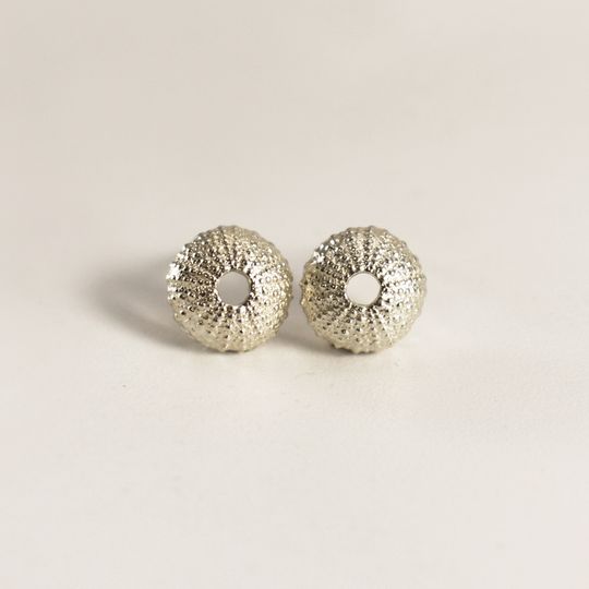 Silver Sea Urchin Studs