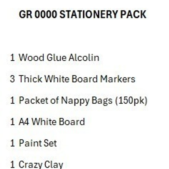 Gr 0000 Stationery Pack