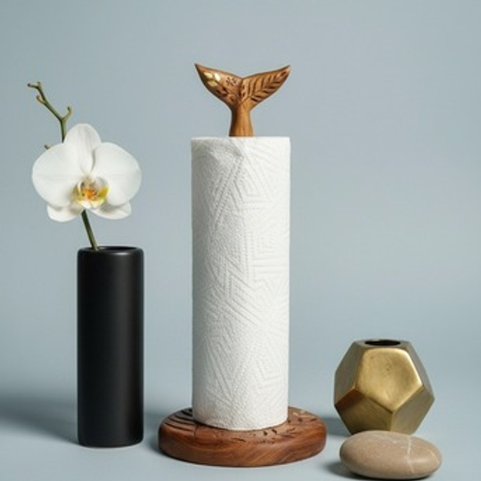Whale tail paper towl holder