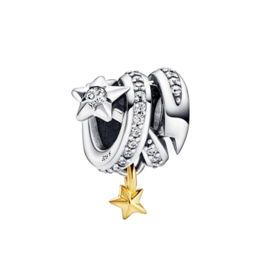 Gold Plated Cubic Zirconia Star Spacer