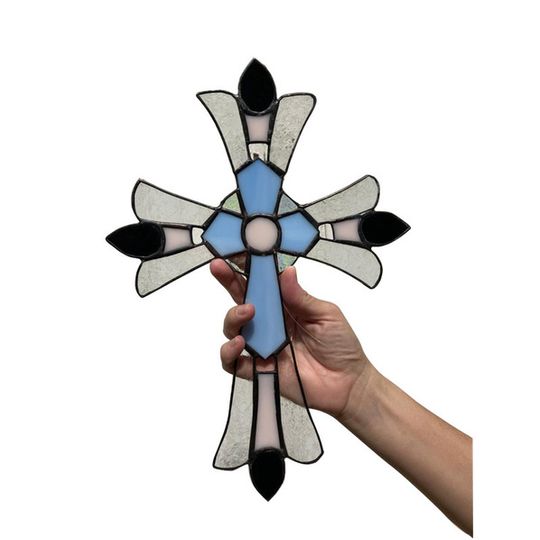 Stained Glass Cross Design 2
