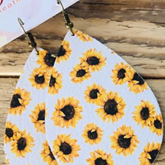 Sunflowers on White