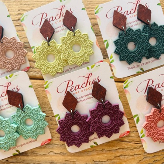 Mandala Dangles Polymer Clay