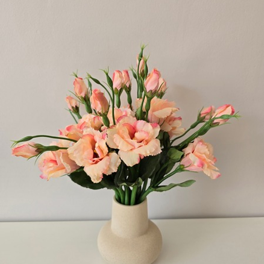 Artificial Lisianthus Single Stem - Peach Pink