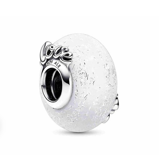Love Mom Murano Glass Charm