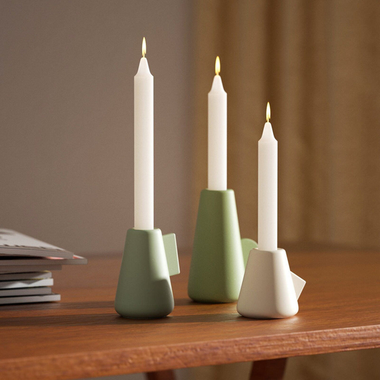 Geometric Taper Candle Holder - set of 3