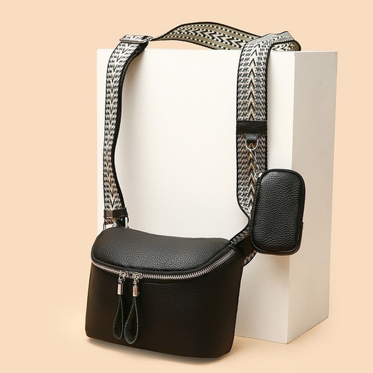Genuine Leather Crossbody handbag with Key Holder