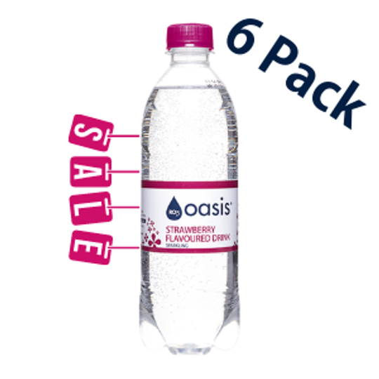 6 x 500ml - Strawberry Sparkling Water