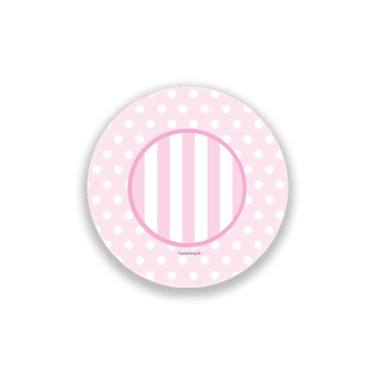 24 Coasters - Pink Polka Dots & Stripes