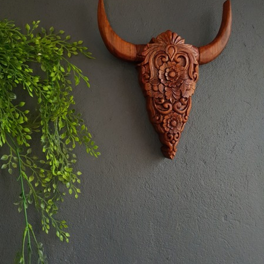 Floral bull skull