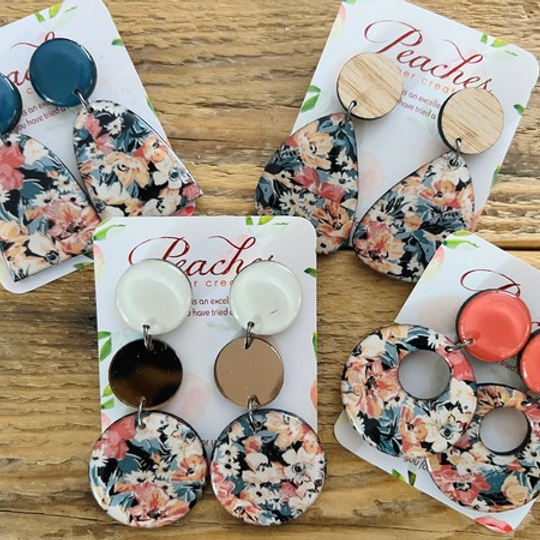 Denim Flowers Wood & Resin Design