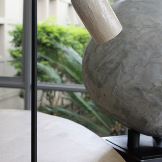 Clay coated table lamp
