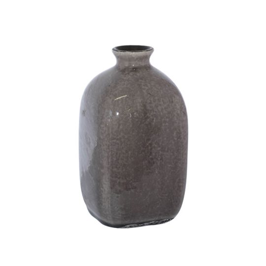 Medium Ceramic Bottle Vase - Grey