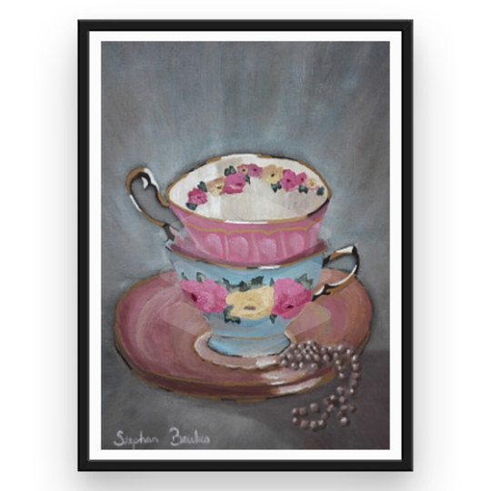 Two Teacups | Original Prints on Fine Art Paper
