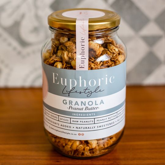 Euphoric Lifestyle Peanut Butter Granola 500g jar