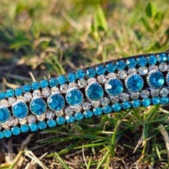 Diamante Browbands - Turquoise