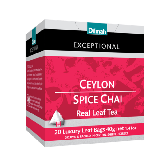Dilmah Exceptional Ceylon Spice Chai (20 x 2g luxury leaf tea bags)