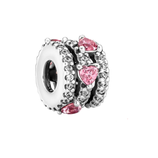 Cherise Pink Twirl Charm