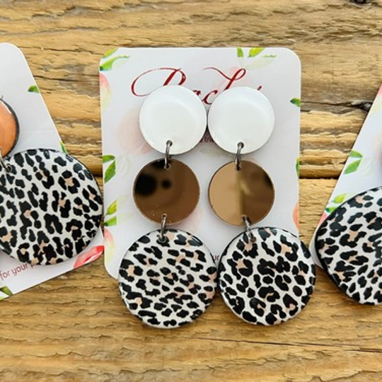 Tan Leopard Design Wood & Resin