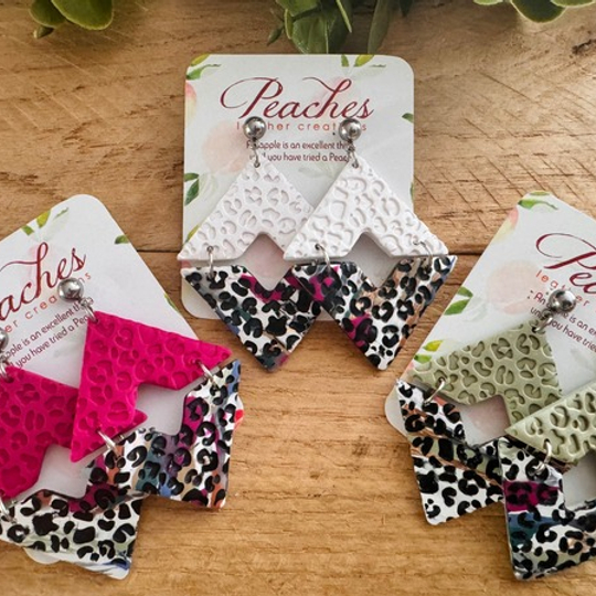 Leopard Triangles Polymer Clay