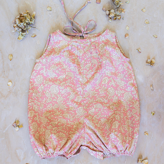 Bubble Romper - Oriental Pink