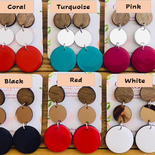 Wood & Resin Plain Coloured Stacker Designs