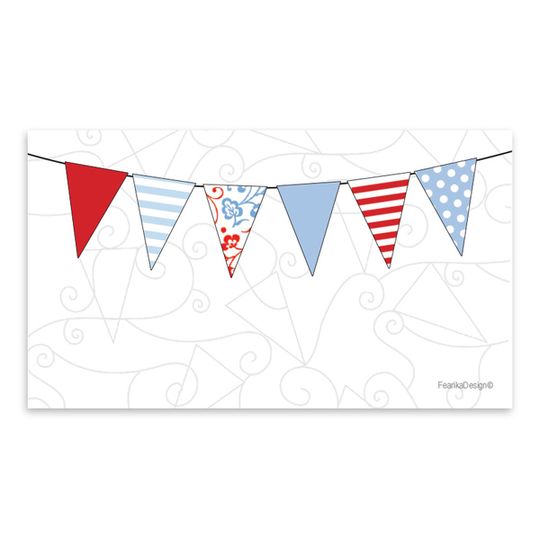 10 Little Letters - Blue & Red Bunting