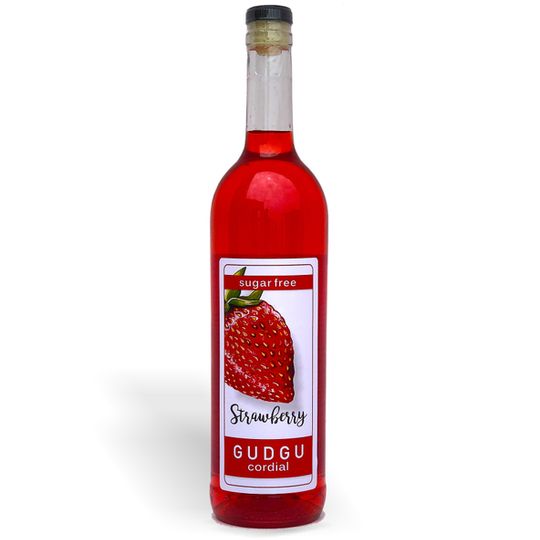 GUDGU SugarFREE Strawberry Cordial 750ml