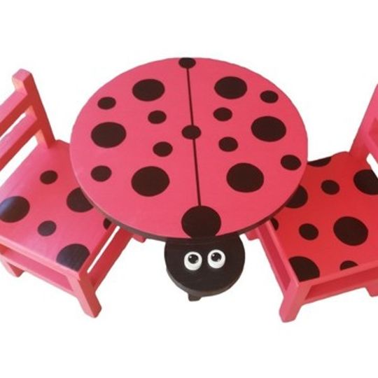 Ladybird Table (Medium) and 2 Chairs Set