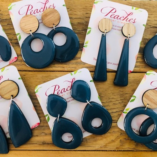 Fashion Colours - Navy Blue / Denim Blue Wood & Resin Range