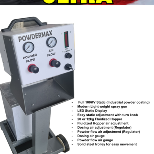 POWDERMAX Ultra powder coating static gun unit (complete)