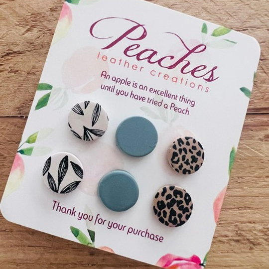 Cheetah & Leaves Studs