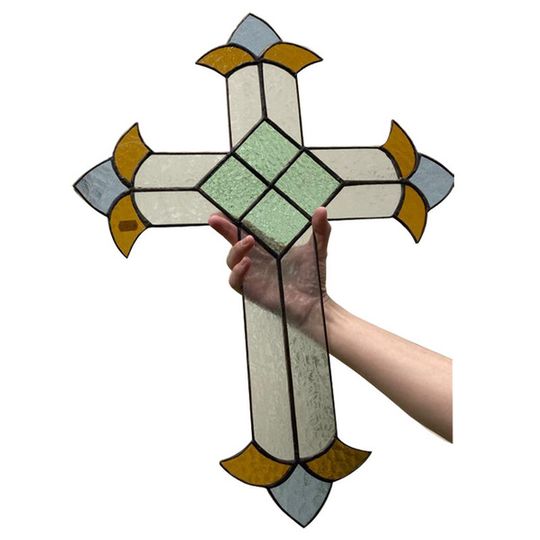 Large Stained Glass Cross