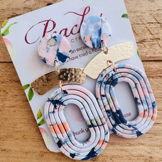 Denim Blue & Marshmallow Pink Polymer Clay