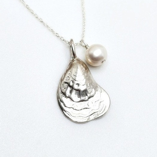 Oyster shell necklace