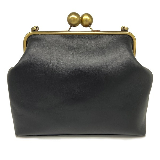 Isabella - Leather Black Brass