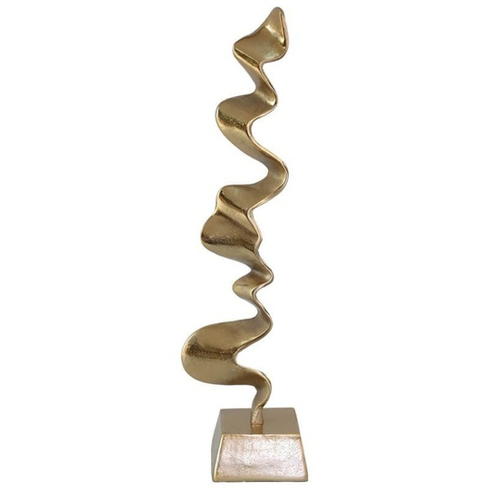 Gold Metal Scribble Sculpture