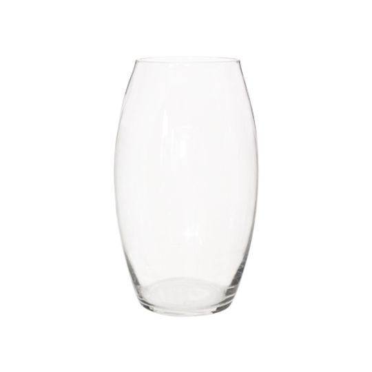 Clear Glass Barrel Vase