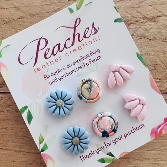 Baby Blue & Soft Pink Studs