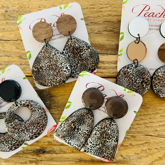 Furry Leopard Wood & Resin Design