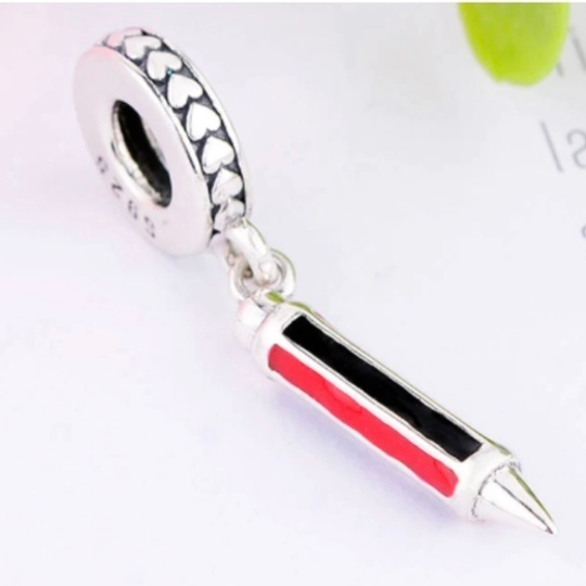 Red and Black Pencil Charm