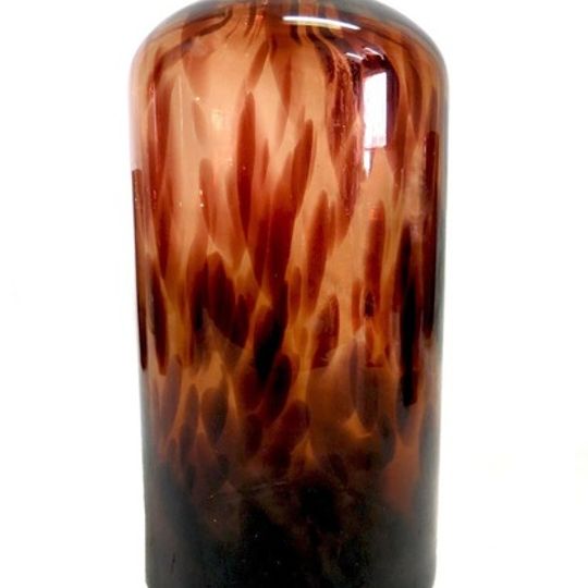 Tortoise shell design Glass Bottle Vase - Medium