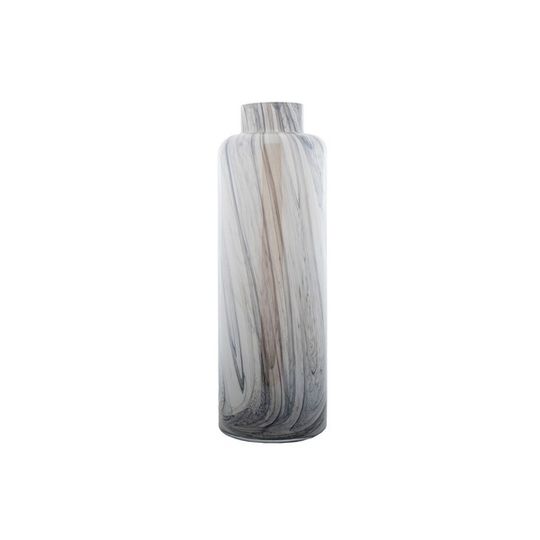 TALL MARBLE EFFECT GLASS VASE