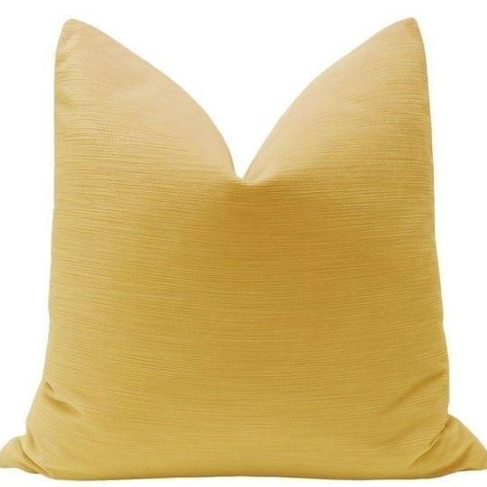 Yellow Cotton Muslin Cushion Cover