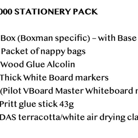 Gr 0000 Stationery Pack