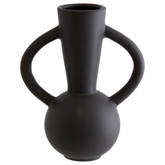 Modern Ceramic Vase - Matte Black