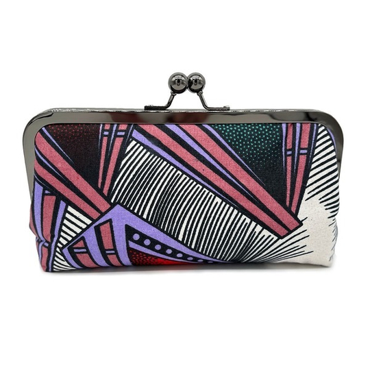 Jess - Ankara Red Purple Fan